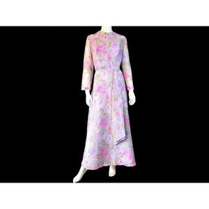 Vintage 60s Lenoir Original by Avron Floral Maxi Dress M